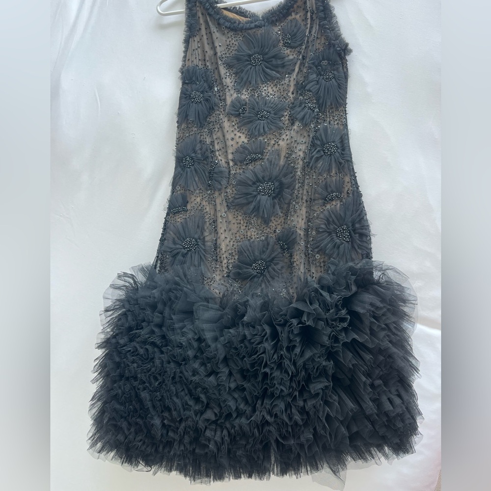 Naeem Khan beaded dress with tulle baloon bottom